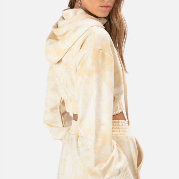 Adika Tops - Adika Women’s Twinkie Cropped Hoodie Yellow Size Small